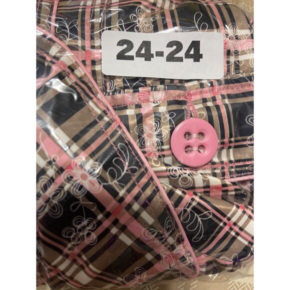 Plaid Dollhouse Girls Trench Coat Size 6 With Pink Buttons & Belt Cotton Blend B - Picture 8 of 8